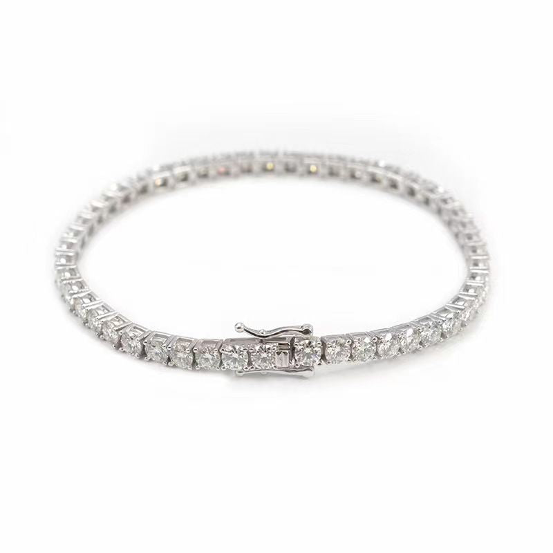 Elevate Your Style with Our Stunning 5mm VVS Moissanite Tennis Chain Necklace - Perfect for Men and Women!