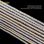 Elevate Your Style with Our Stunning 5mm VVS Moissanite Tennis Chain Necklace - Perfect for Men and Women!