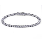Elevate Your Style with Our Stunning 5mm VVS Moissanite Tennis Chain Necklace - Perfect for Men and Women!