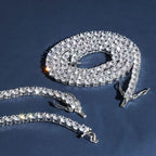 Elevate Your Style with Our Stunning 5mm VVS Moissanite Tennis Chain Necklace - Perfect for Men and Women!