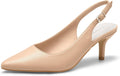 Elegant Women's Low Heel Pointed Toe Kitten Pumps for Weddings and Parties