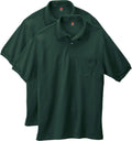 Elevate Your Style with Our Pack of 2 Men's Short Sleeve Jersey Pocket Polos in Deep Forest