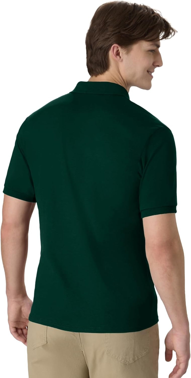 Elevate Your Style with Our Pack of 2 Men's Short Sleeve Jersey Pocket Polos in Deep Forest